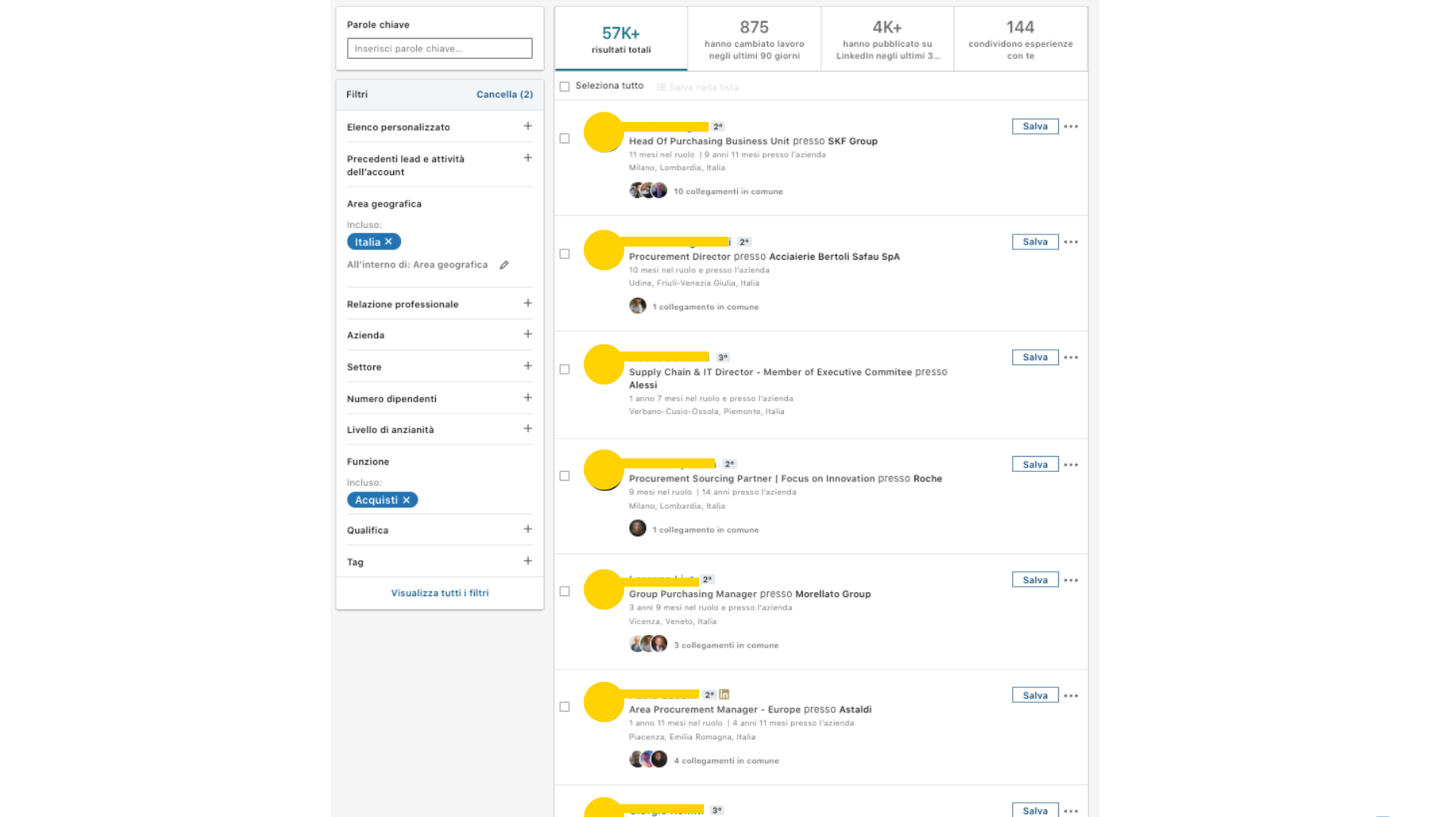 example use Linkedin Square marketing