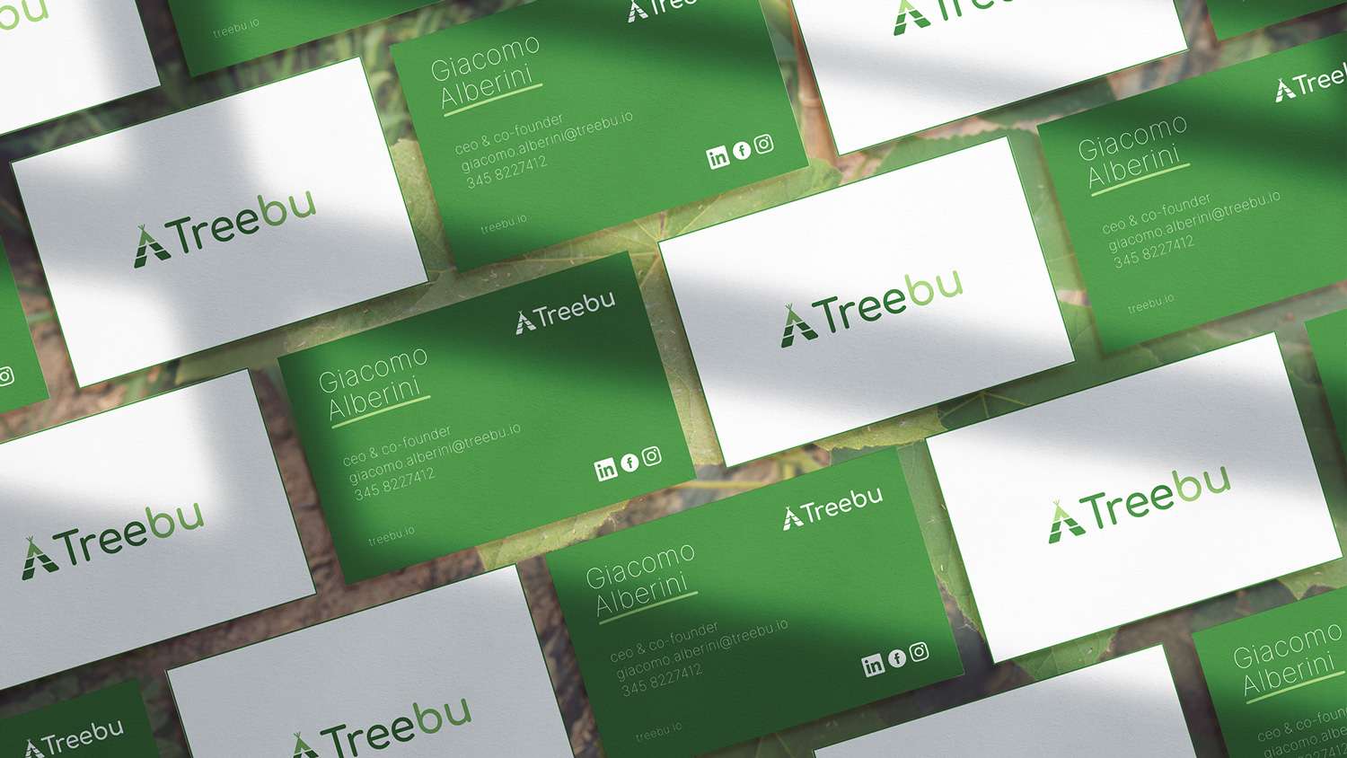 Treebu business card mockup